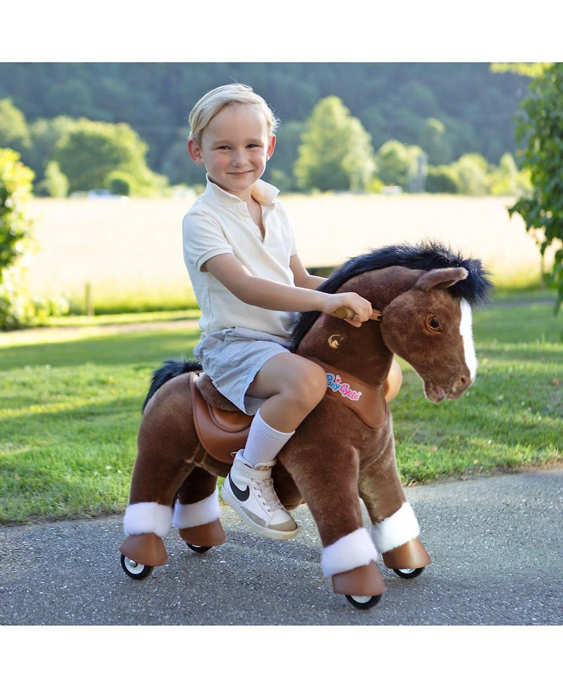 PonyCycle Model Y Chocolate Brown Horse Rideable Toy for Age 4