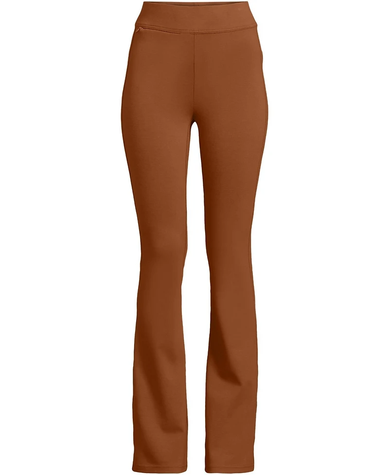 Lands' End Women's Petite Starfish High Rise Pull On Flare Pocket Pants