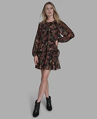 Bcbg Women's Crewneck Long Sleeve Dress