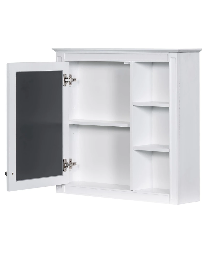 Casainc 30'' Bathroom Vanity with Top Sink, Mirror Cabinet