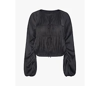 WeWoreWhat Women's Cocoon Sleeve Front Tie Top