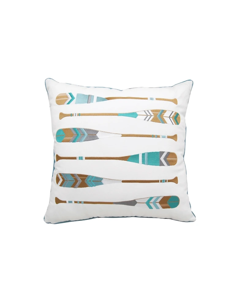 Lake Oars Indoor/Outdoor Accent Throw Pillow