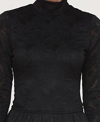 Avec Les Filles Women's Mock Neck Mini Dress