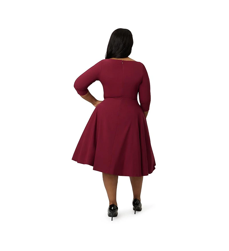 Unique Vintage Plus Pleated Bust Swing Dress