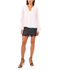 Vince Camuto Women's Ruffle Long Sleeve Top