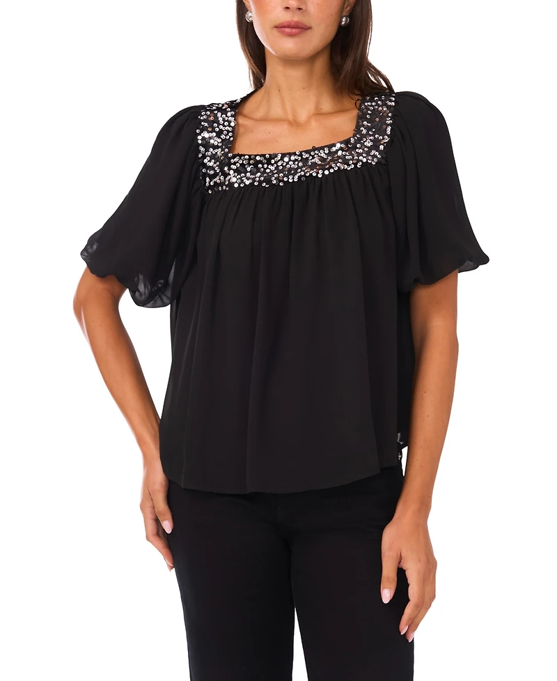 Vince Camuto Women's Square Neck Top