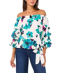 Vince Camuto Women's Off-The-Shoulder Neck Tie Top