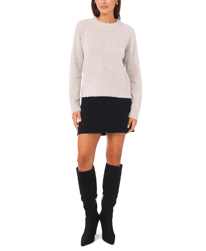 Vince Camuto Women's Eyelash Crewneck Sweater