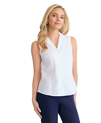 Jones New York Women's Cotton Easy-Care Sleeveless Shirt