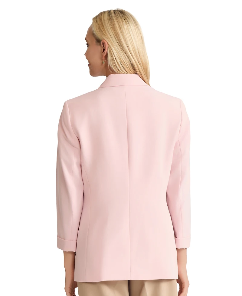 Jones New York Women's Notched Collar Jacket with Rolled Sleeves