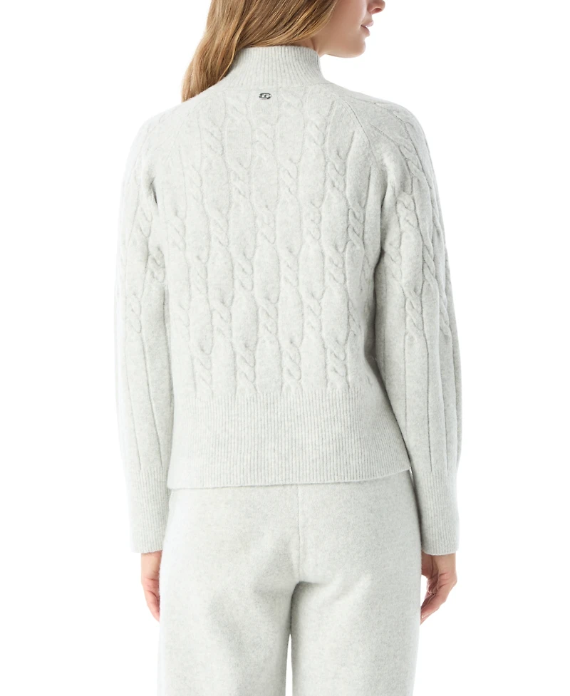 Dee Ocleppo Women's Coralina Cable Knit Mock Neck Sweater