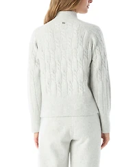 Dee Ocleppo Women's Coralina Cable Knit Mock Neck Sweater