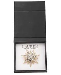 Lauren Ralph Lauren Gold-Tone Crystal Starburst Pin