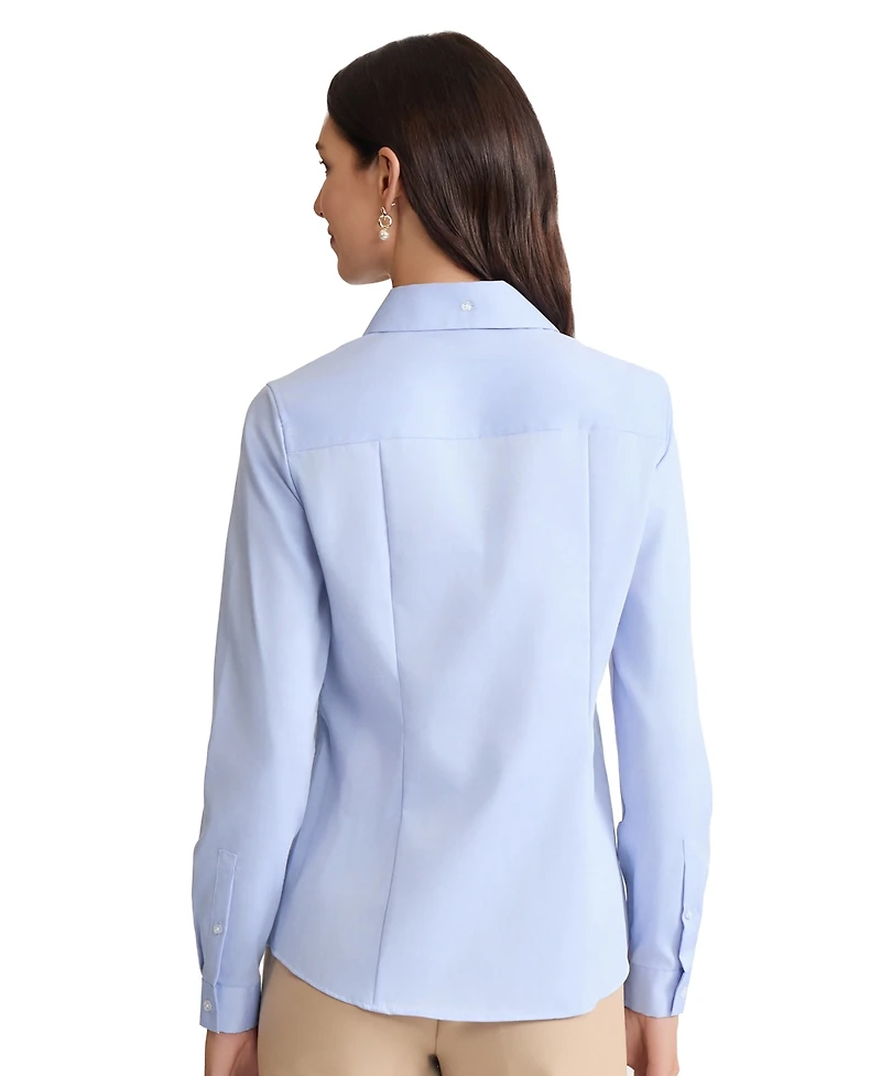 Jones New York Women's Easy Care Button Up Long Sleeve Blouse