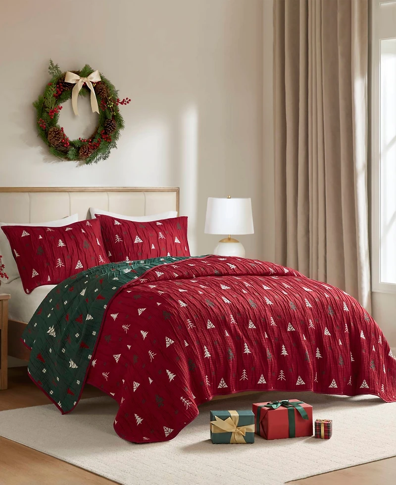 Madison Park Winter Holiday 3-Pc. Coverlet Set