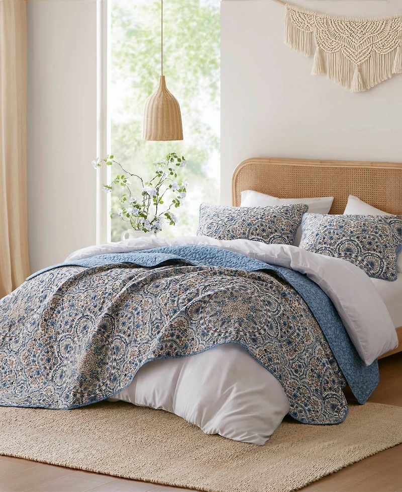 510 Design Valerie Boho Floral Reversible 3-Pc. Quilt Set