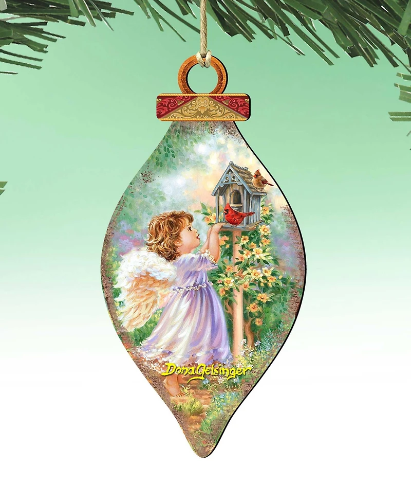 Designocracy Angels Are Near Holiday Ornament