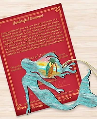 Designocracy Mermaid Scenic Wood Christmas Ornament