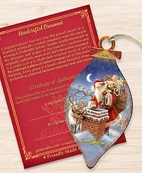 Designocracy Faithful Friends Santa Wooden Ornament