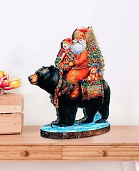 G. Debrekht Santa Claus Black Bear Friend Centerpiece
