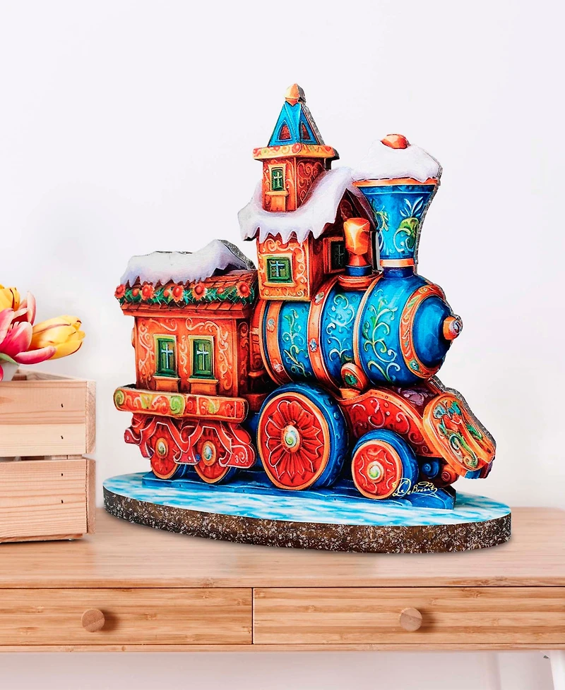G. Debrekht Winter Express Train Centerpiece