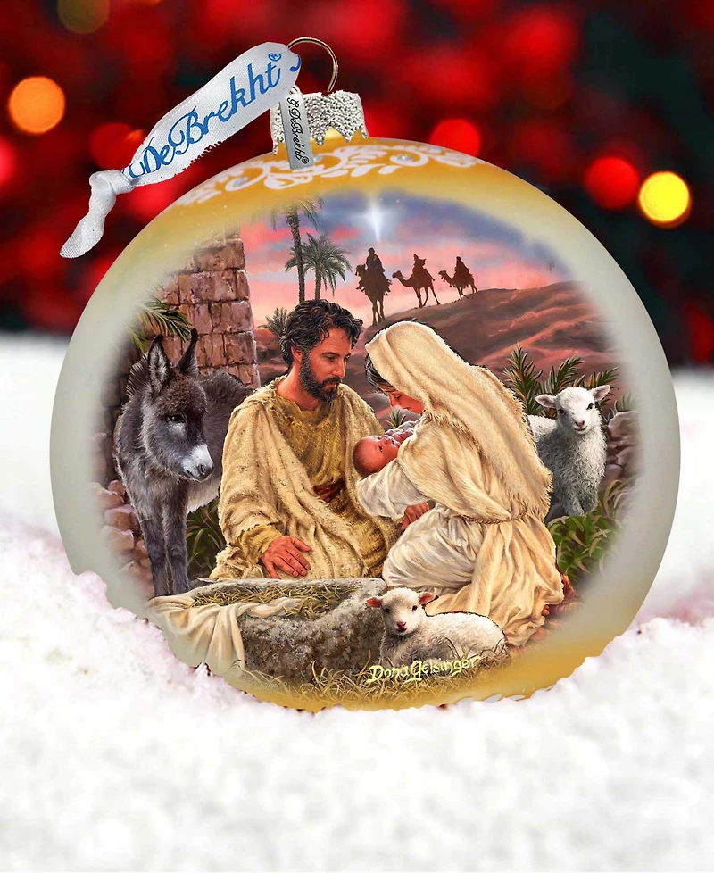 G. Debrekht A Miracle Is Born Le Glass Holiday Ornament