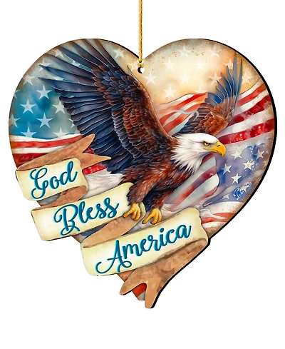 Designocracy God Bless America Christmas Ornament