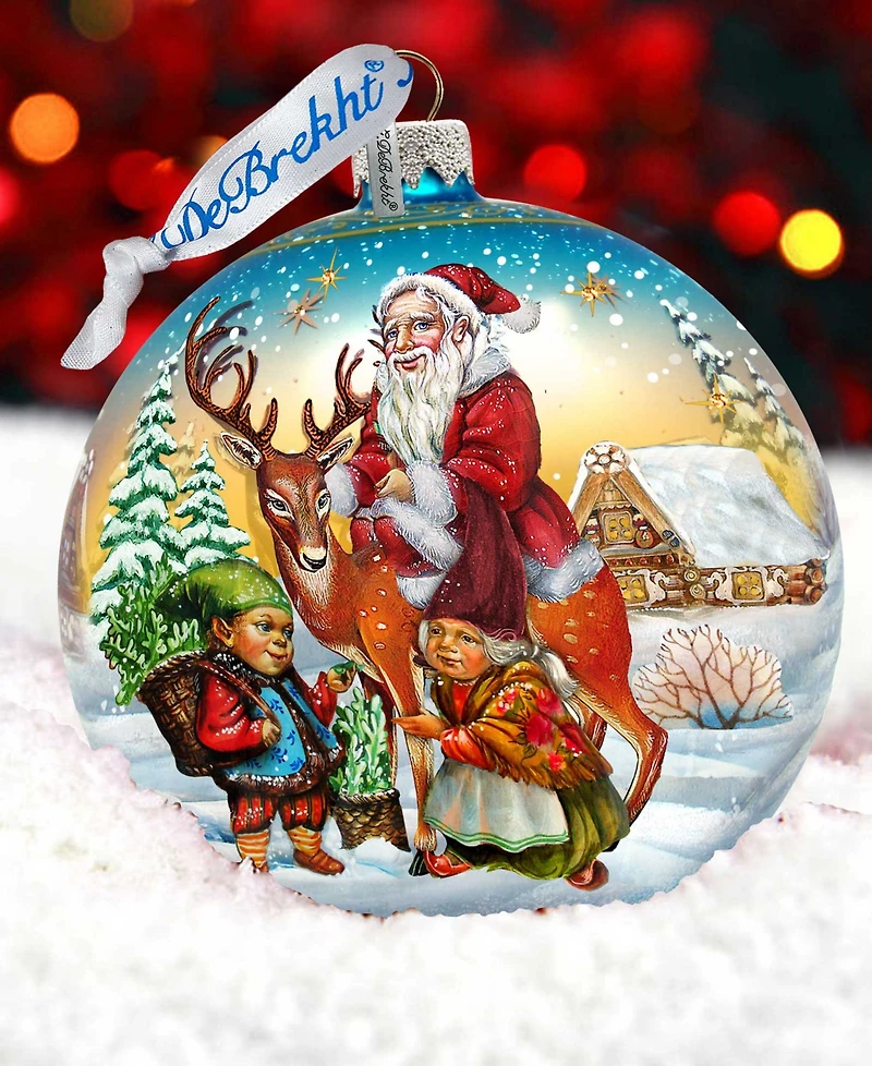 G. Debrekht Vintage Sleigh Ride Glass Holiday Ornament