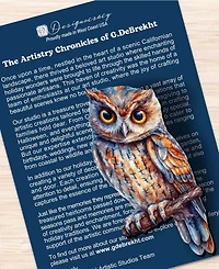 Designocracy Night Owls Wood Clip-on Ornaments, Set of 3