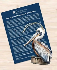 Designocracy Pelicans Christmas Wooden Ornaments, Set of 3