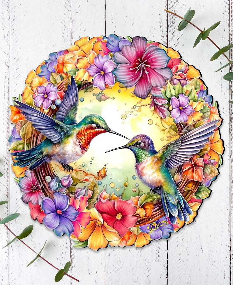Designocracy Hummingbirds Holiday Door Decor