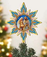 Designocracy Born Under Bright Star Wood Tree Topper