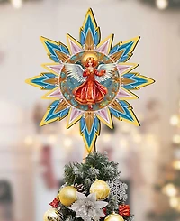 Designocracy Angel with Love Wooden Tree Topper