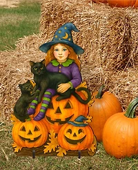 Designocracy Halloween Witch Outdoor Garden Decor