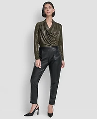 Dkny Women's Zipper Detail Pull-On Pant