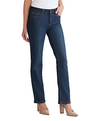 Jones New York Women's Lexington Mid Rise Straight Leg Denim Jeans