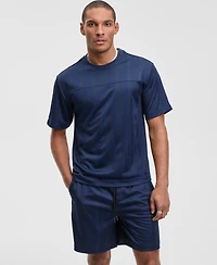 Mode of One Men's Relaxed Fit Short Sleeve Tonal Striped Crewneck T-Shirt, Macy's Exclusive