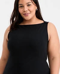 On 34th Trendy Plus Knit Boat-Neck Tank Top, Macy's Exclusive