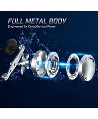 Piscifun Chaos Xs Baitcaster Reinforced Metal Body Reel for Saltwater Inshore, Surf Trolling & Big Freshwater Fish, Powerful & Smooth