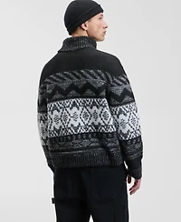 Mode of One Men's Relaxed Fit Long Sleeve Fair Isle Turtleneck Sweater, Macy Exclusive