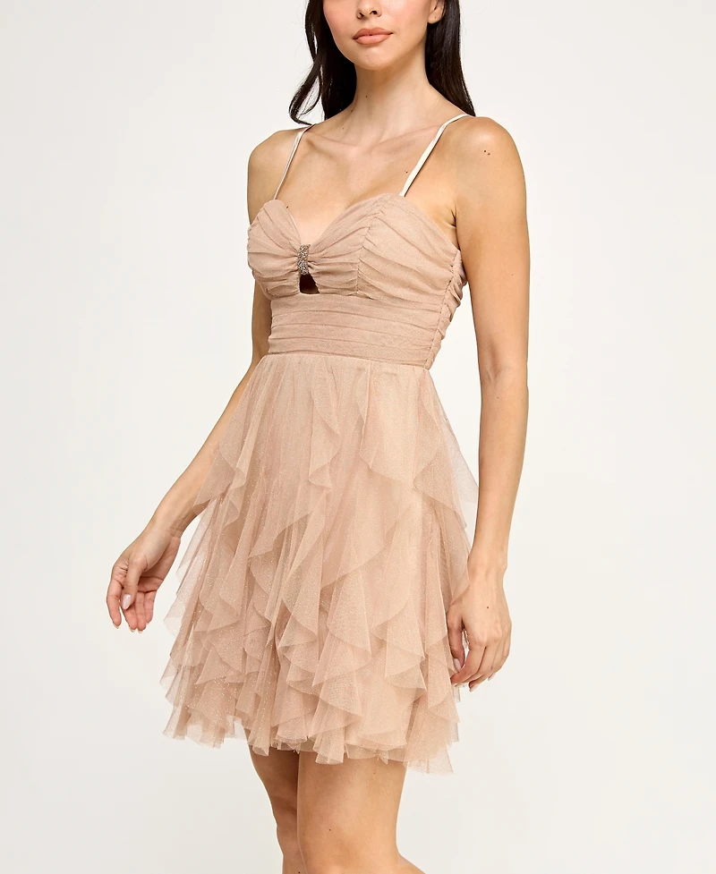 pear culture Women's Strappy Key Hole Front Dress
