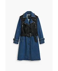 Desigual Women's Detachable denim trench coat
