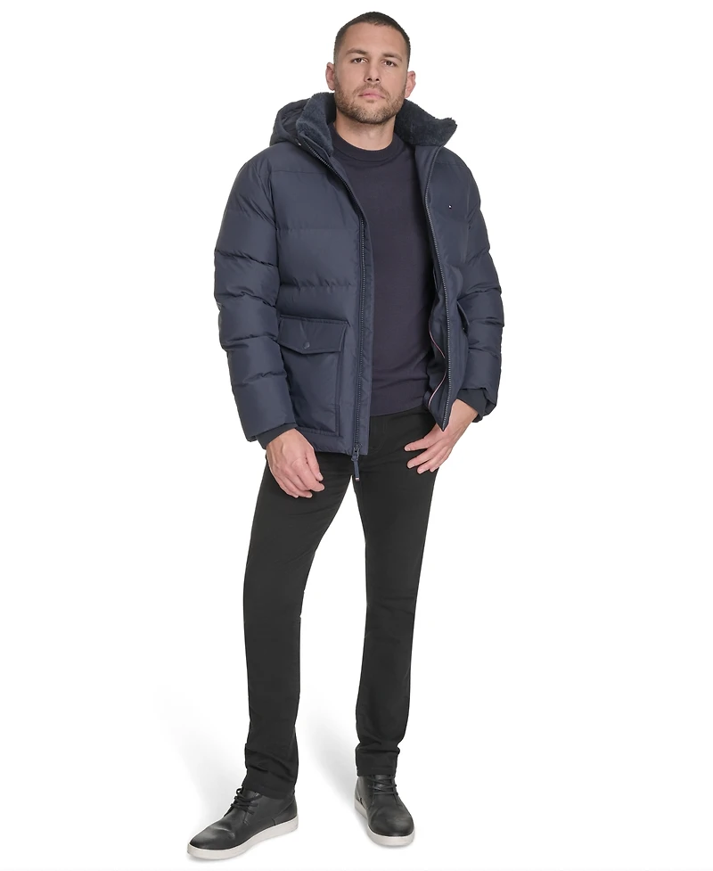 Tommy Hilfiger Men's Two Pocket Hooded Puffer Jacket
