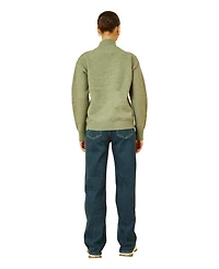 Yumi Women's Floral Detail High Neck Knit Sweater