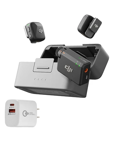 Dji Dji Mic Mini (2 Tx + 1 Rx + Charging Case), Ultralight, 48h Use, Noise Cancelling, Automatic Limiting, Wireless Microphone for