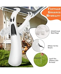 12ft Halloween Inflatable Ghost Quick Blow up w/Led Lights Outdoor Yard Scary Decoration