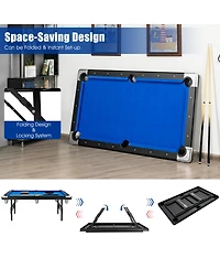 6 Ft Billiard Table 76 Inch Foldable Pool Table Perfect for Kids and Adults