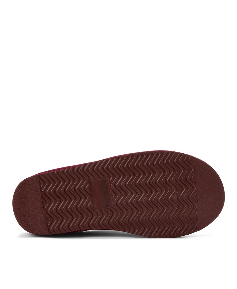 Fireside by Dearfoams Women's Greta Genuine Shearling Clog Slipper with Embroidery