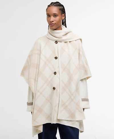 Barbour Women's Vienna Knitted Cape Coat with Scarf