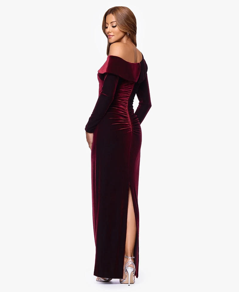 Xscape Women's Asymmetric Neck Maxi Dress